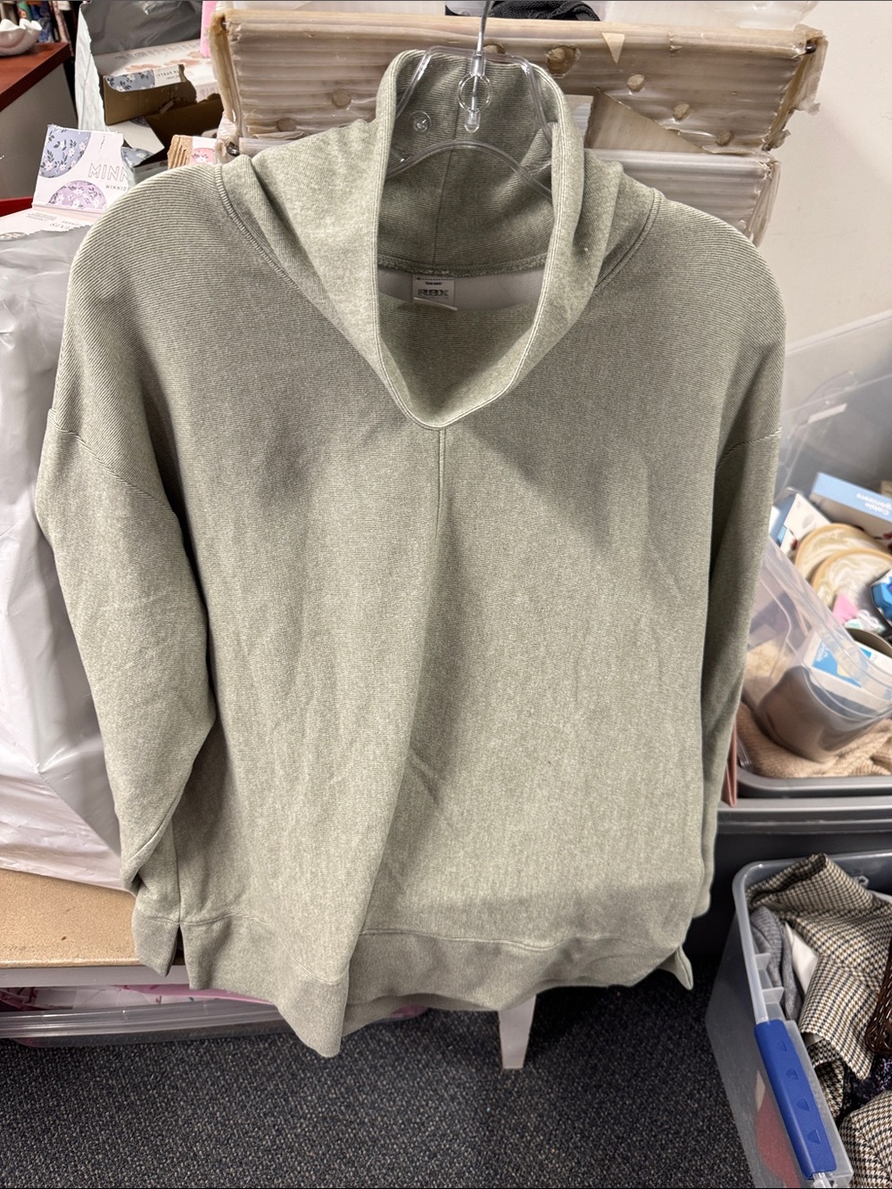 Rbx cowl neck tunic sweatshirt L // 082416